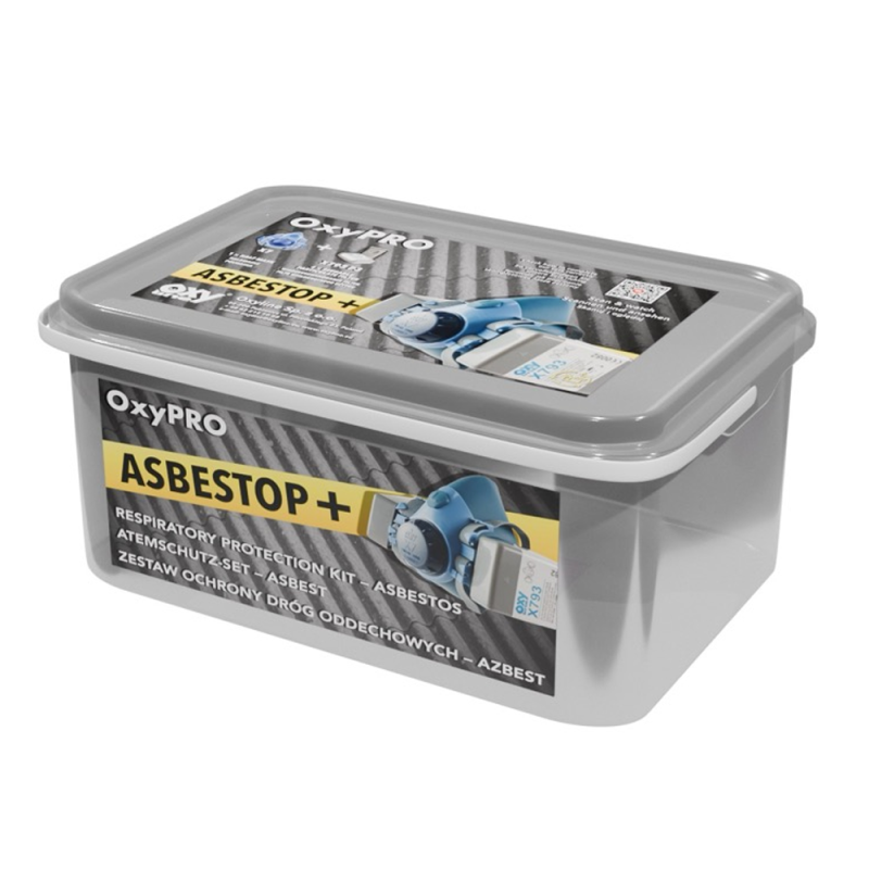 Maska do pracy z azbestem zestaw OxyPro Asbestop+ L (X7 rozm. L + 2x793P3)