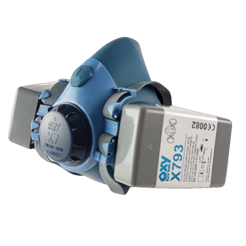 Maska do pracy z azbestem zestaw OxyPro Asbestop+ M (X7 rozm. M + 2x793P3)