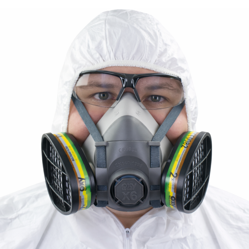 Maska do chemikali&oacute;w zestaw OxyPro Chemic Basic S (X6 rozm. S + X703ABEK1)