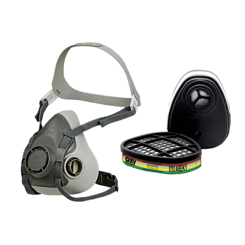 Maska do chemikali&oacute;w zestaw OxyPro Chemic Basic L (X6 rozm. L + X703ABEK1)