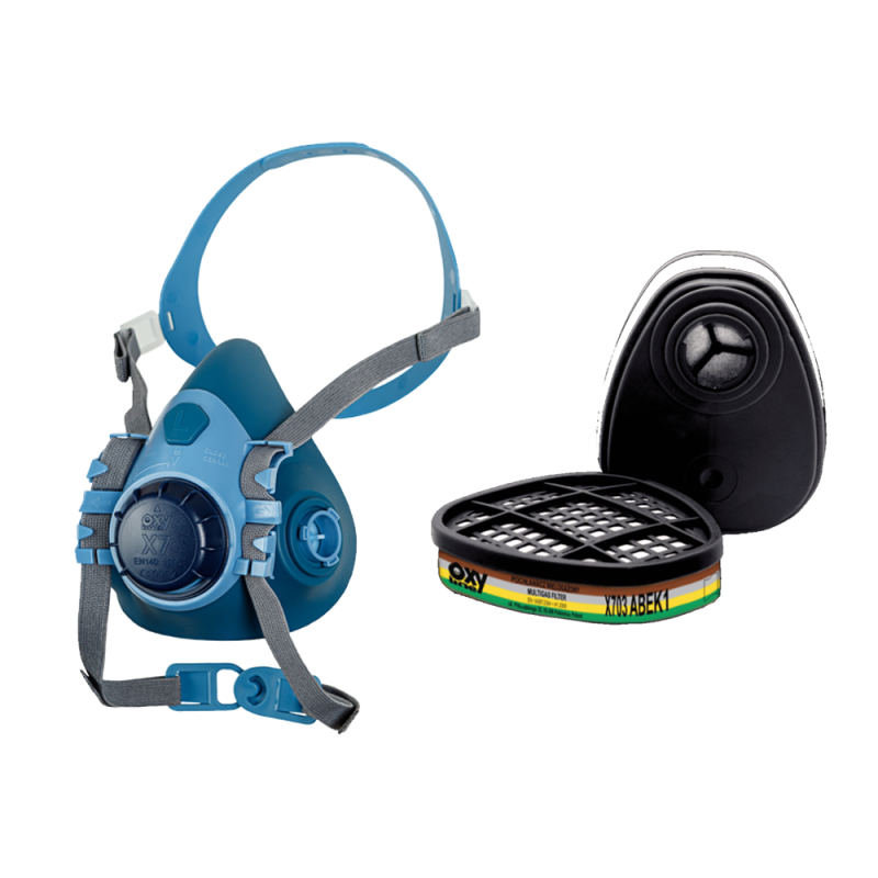 Maska do chemikali&oacute;w zestaw OxyPro Chemic Basic+ L (X7 rozm. L + X703ABEK1)