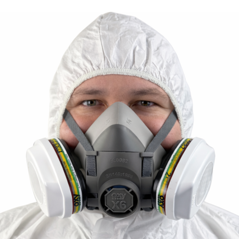 Maska do chemikali&oacute;w zestaw OxyPro Chemic Pro S (X6 rozm. S + X70926ABEK1P3RD)