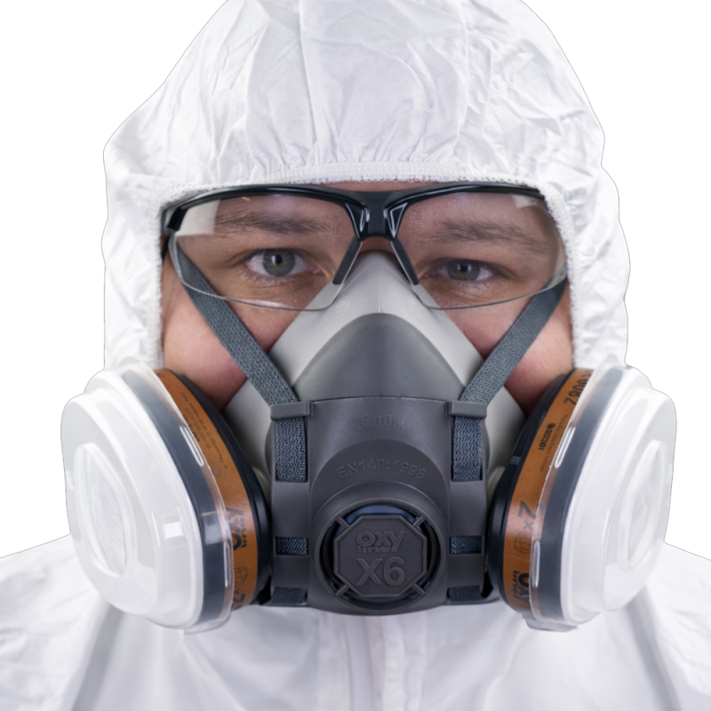 Maska lakiernicza zestaw OxyPro Painter Basic M (X6 rozm. M + X701A1 + X501 + X7N11P2R)