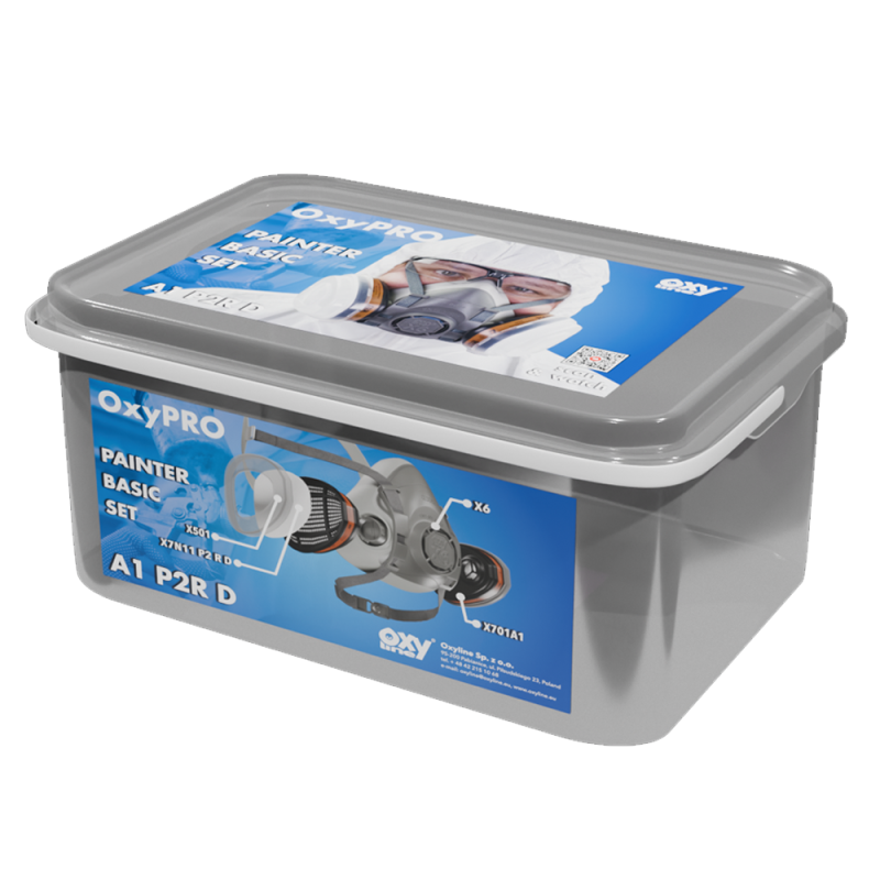 Maska lakiernicza zestaw OxyPro Painter Basic S (X6 rozm. S + X701A1 + X501 + X7N11P2R)