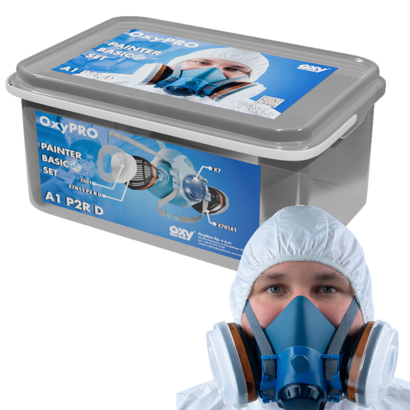 Maska lakiernicza zestaw OxyPro Painter Basic+ S (X6 rozm. S + X701A1 + X501 + X7N11P2R)