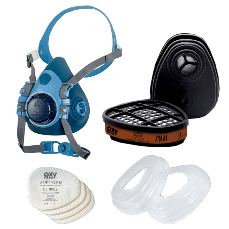 Maska lakiernicza zestaw OxyPro Painter Basic+ S (X6 rozm. S + X701A1 + X501 + X7N11P2R)