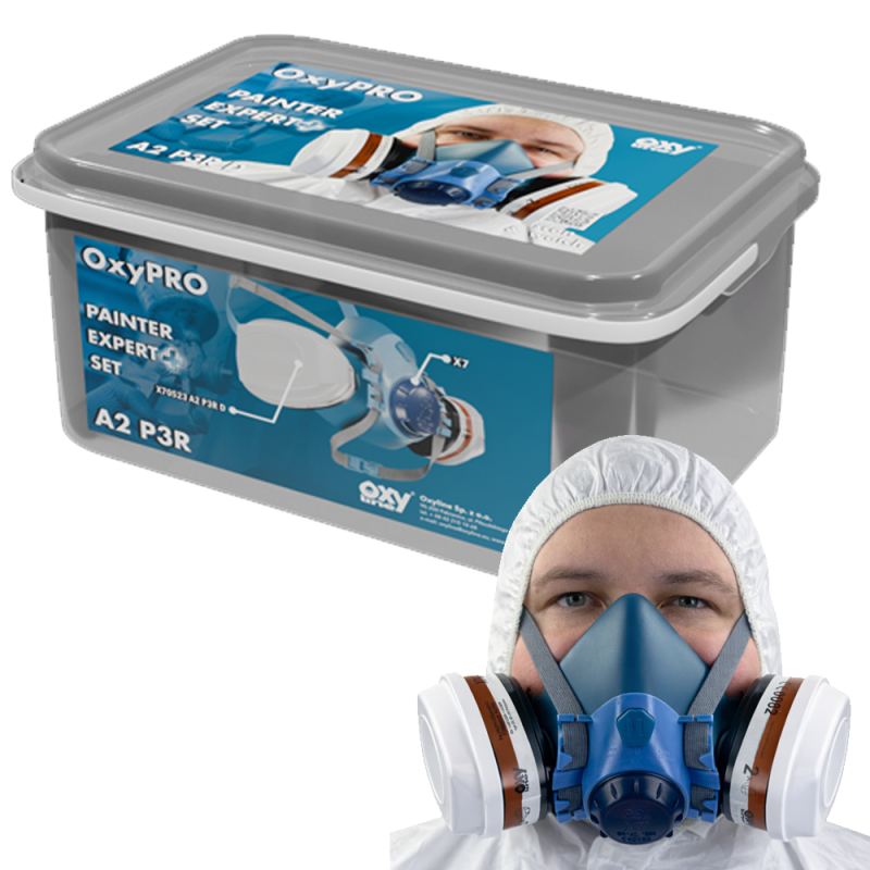 Maska lakiernicza zestaw OxyPro Painter Expert + M (X7 rozm. M + X70523A2P3)