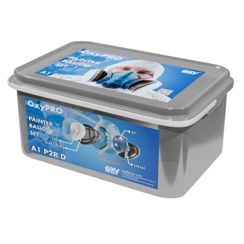 Maska lakiernicza zestaw OxyPro Painter Basic+ S (X6 rozm. S + X701A1 + X501 + X7N11P2R)