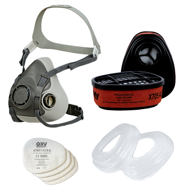 Maska lakiernicza zestaw OxyPro Painter Standard S (X6 rozm. S  + X705LtA2 + X501 + 7N11P2R)