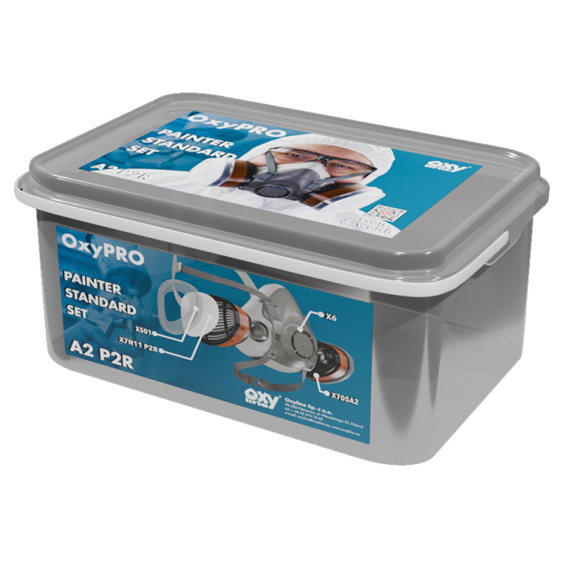 Maska lakiernicza zestaw OxyPro Painter Standard M (X6 rozm. M + X705LtA2 + X501 + 7N11P2R)
