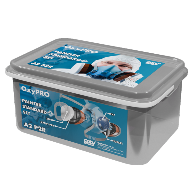 Maska lakiernicza zestaw OxyPro Painter Standard + M (X7 rozm. M  + X705LtA2 + X501 + 7N11P2R)