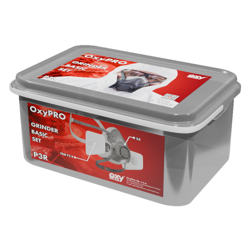 Maska do szlifowania zestaw OxyPro Szlif Grinder Basic L (X6 rozm. L + TBMP3)