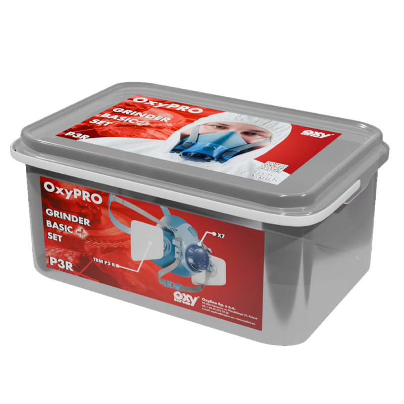 Maska do szlifowania zestaw OxyPro Szlif Grinder Basic+ M (X7 rozm. M + TBMP3)