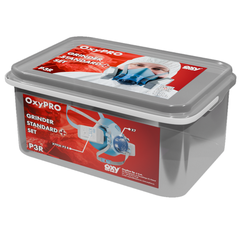 Maska do szlifowania zestaw OxyPro Szlif Grinder Standard+ M (X7 rozm. M + 793CP3)