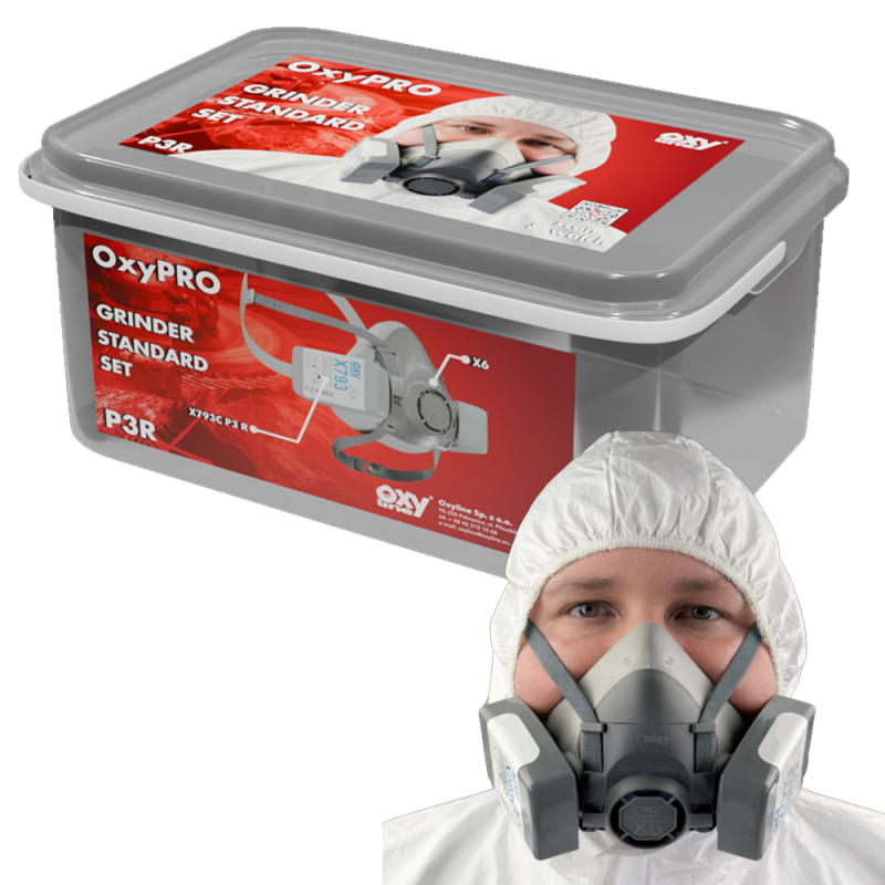 Maska do szlifowania zestaw OxyPro Szlif Grinder Standard S (X6 rozm. S + 793CP3)