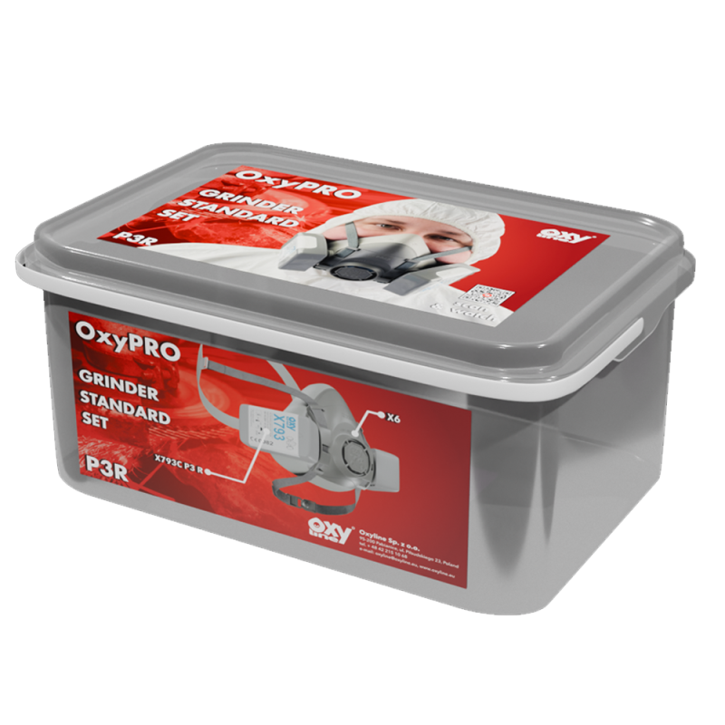 Maska do szlifowania zestaw OxyPro Szlif Grinder Standard S (X6 rozm. S + 793CP3)