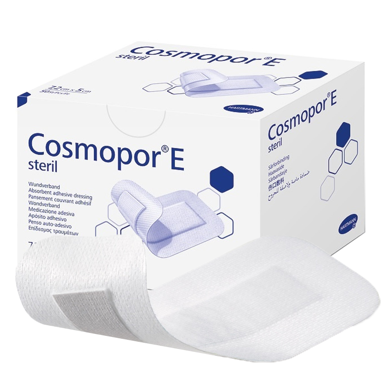 Plaster opatrunkowy Cosmopor E steril 20cm x 8 cm jałowy opatrunek pooperacyjny 25szt