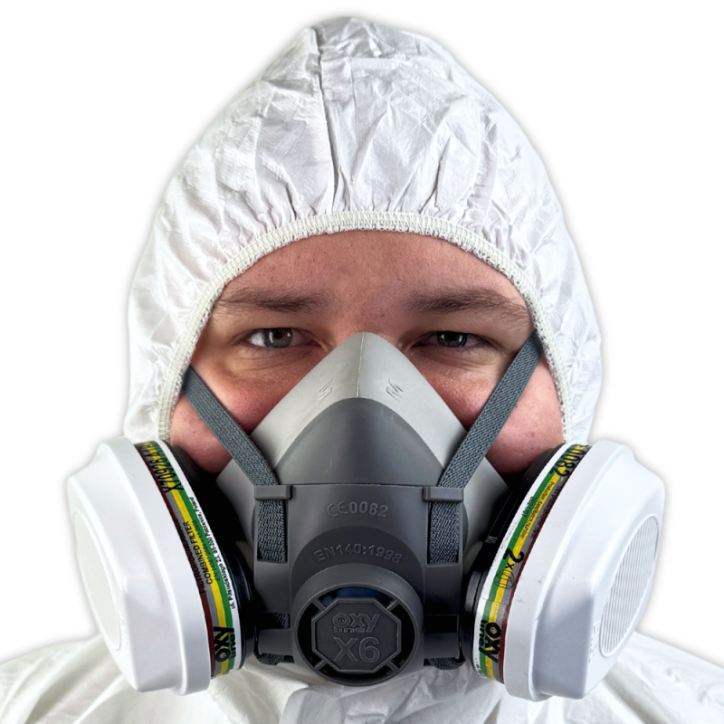 P&oacute;łmaska przeciwgazowa X6 guma TPR bagnet S 1szt