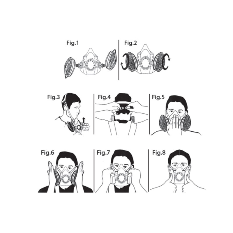 P&oacute;łmaska przeciwgazowa X6 guma TPR bagnet S 1szt