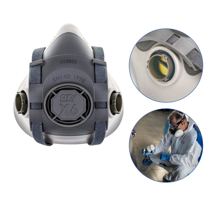 P&oacute;łmaska przeciwgazowa X6 guma TPR bagnet L 1szt