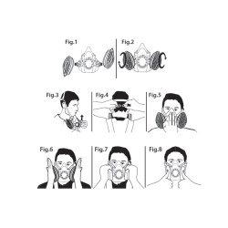 P&oacute;łmaska przeciwgazowa X6 guma TPR bagnet L 1szt