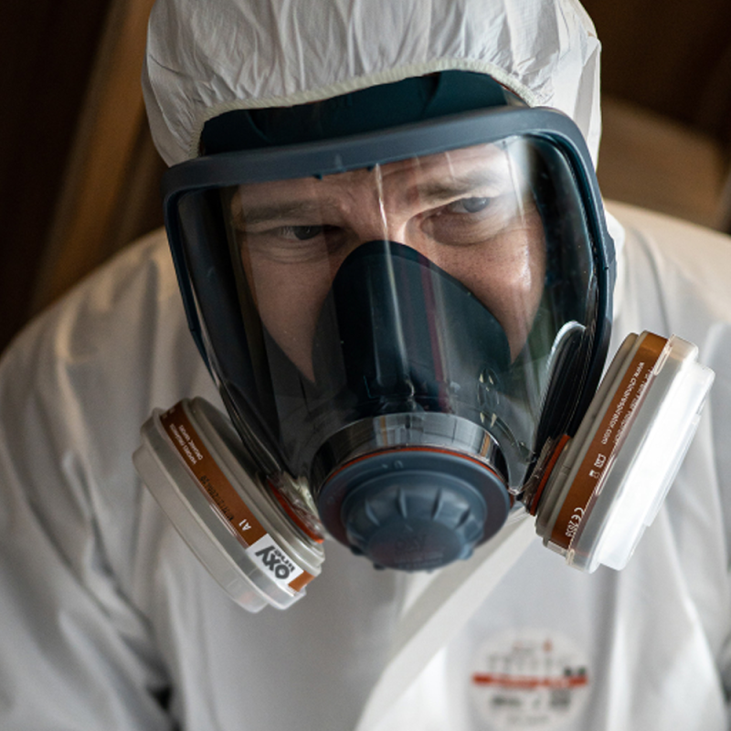 Maska przeciwgazowa X8 CL2 silikon FFS600 bagnet M pełnotwarzowa Oxyline 1szt