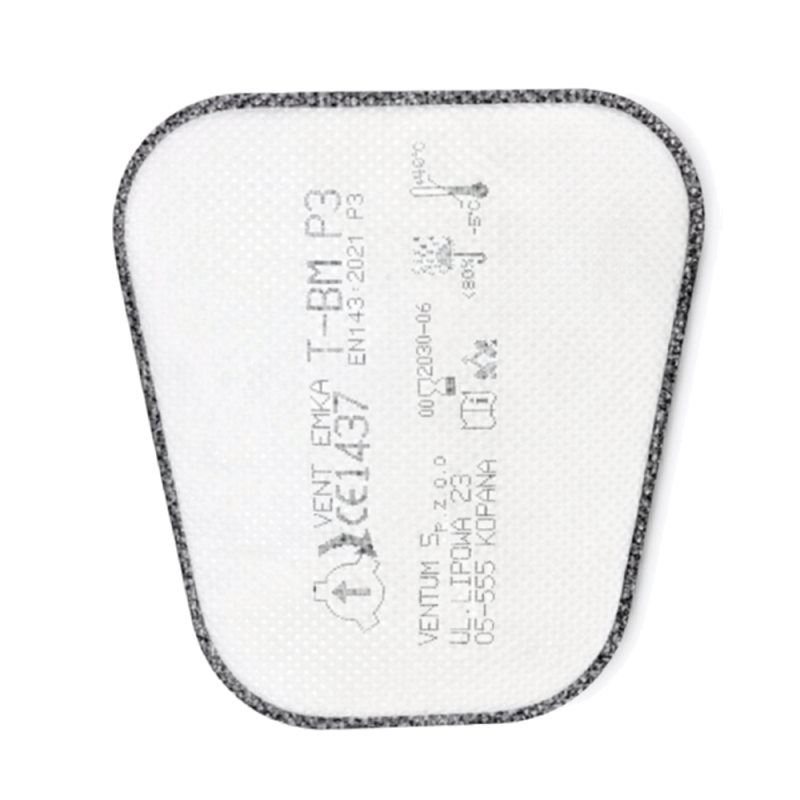 Filtr przeciwpyłowy T-BM A P3 R (bagnet) z aktywnym węglem wielokrotnego użytku komplet 2szt