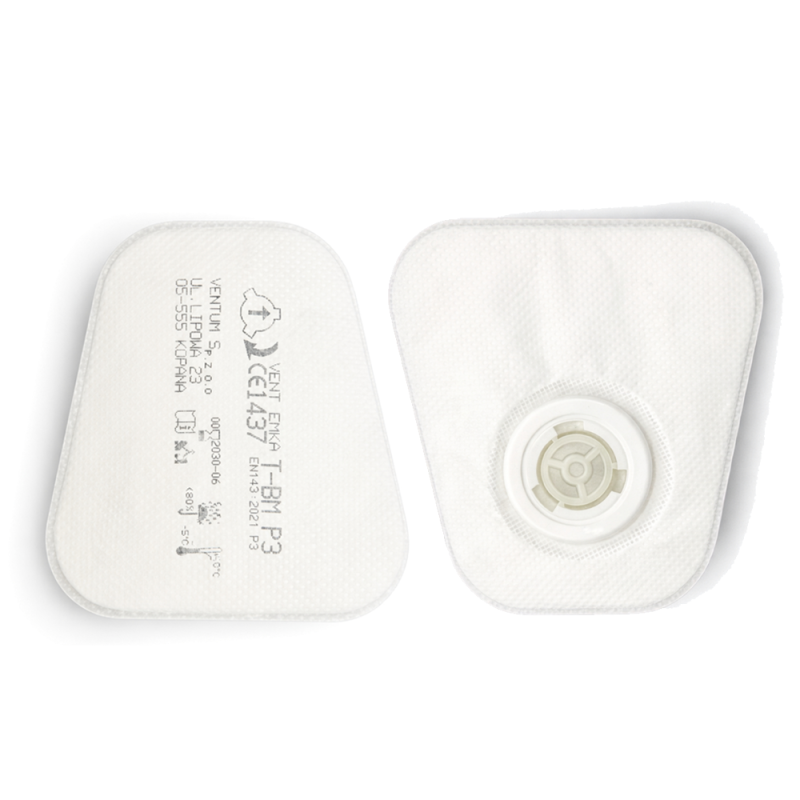 Filtr przeciwpyłowy T-BM P3 R (bagnet) wielokrotnego użytku komplet 2szt