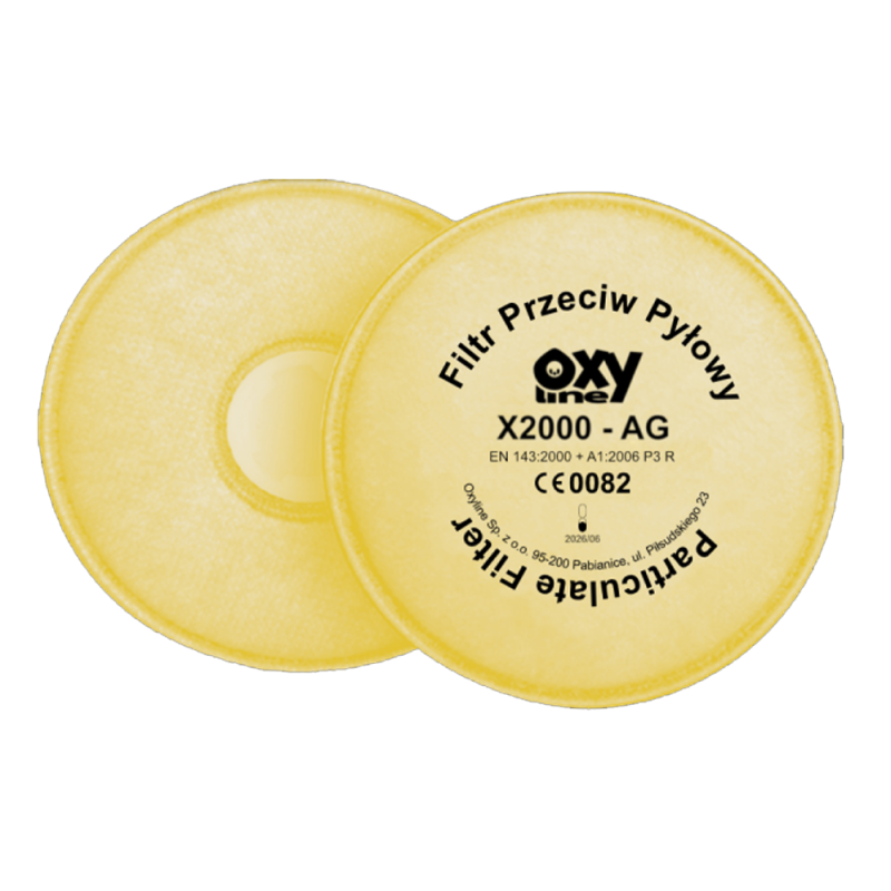 Filtr przeciwpyłowy X2000-AG P3 R (Polygard 2000 P3) wielokrotnego użytku komplet 2szt