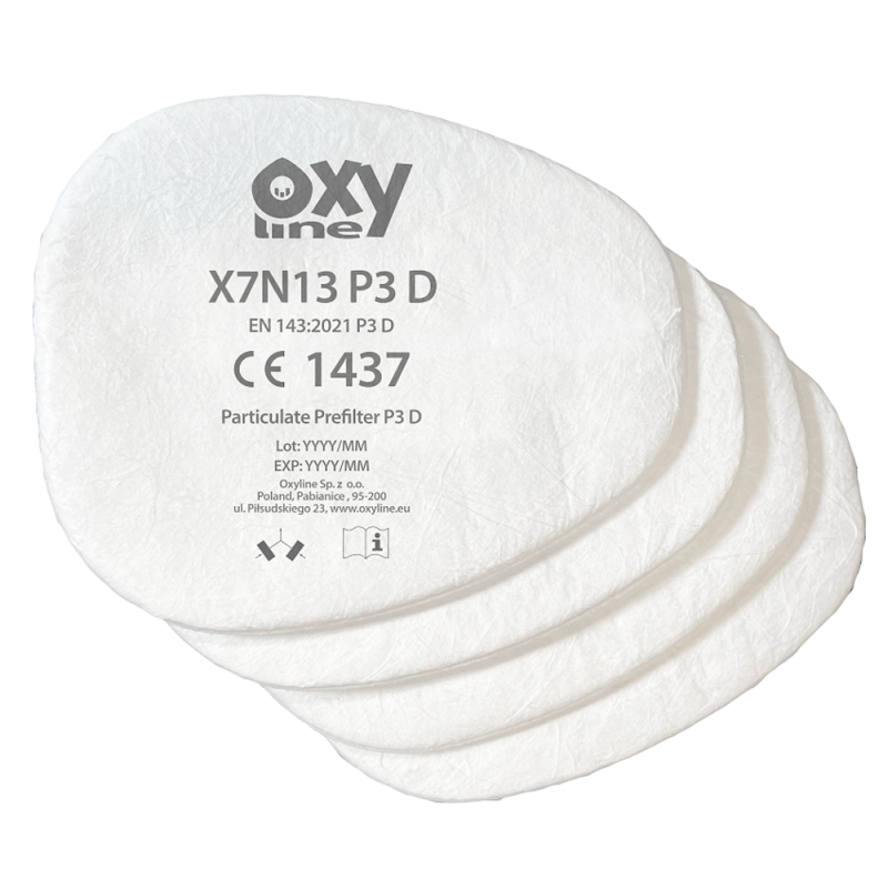 Prefiltr przeciwpyłowy 7N13 P3 D Oxypro 4szt