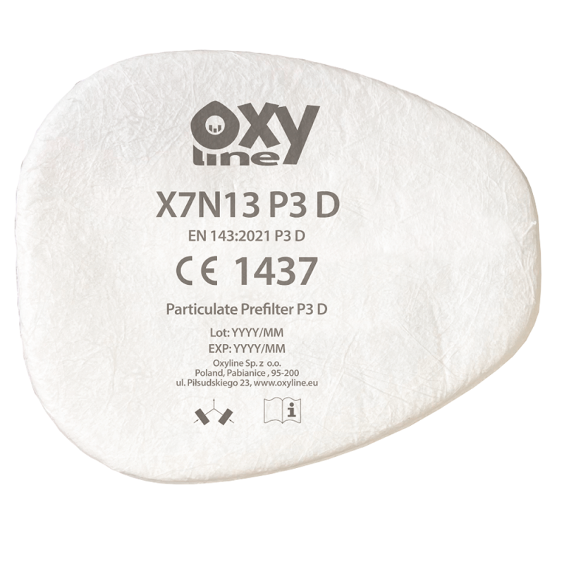 Prefiltr przeciwpyłowy 7N13 P3 D Oxypro 4szt