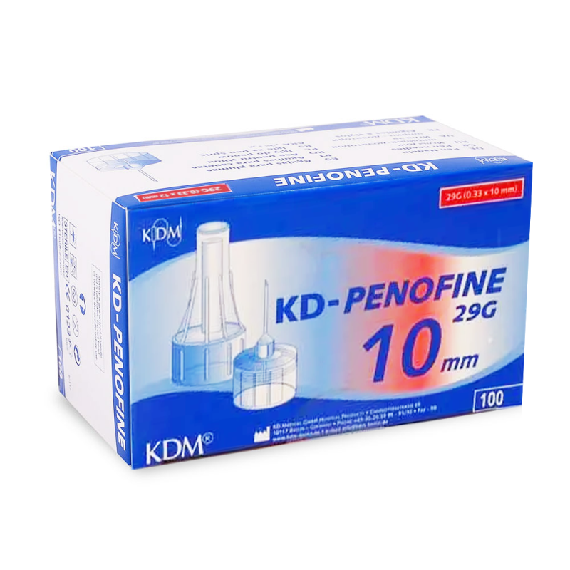 Igły do pen&oacute;w insulinowych 29G 10mm x 0,33mm KDM KD-Penofine 100szt