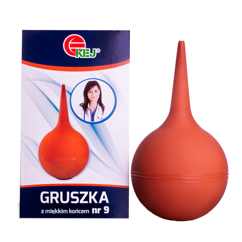 Gruszka do nosa i uszu z miękką końcówką nr 9 dla dorosłych 150ml 1szt