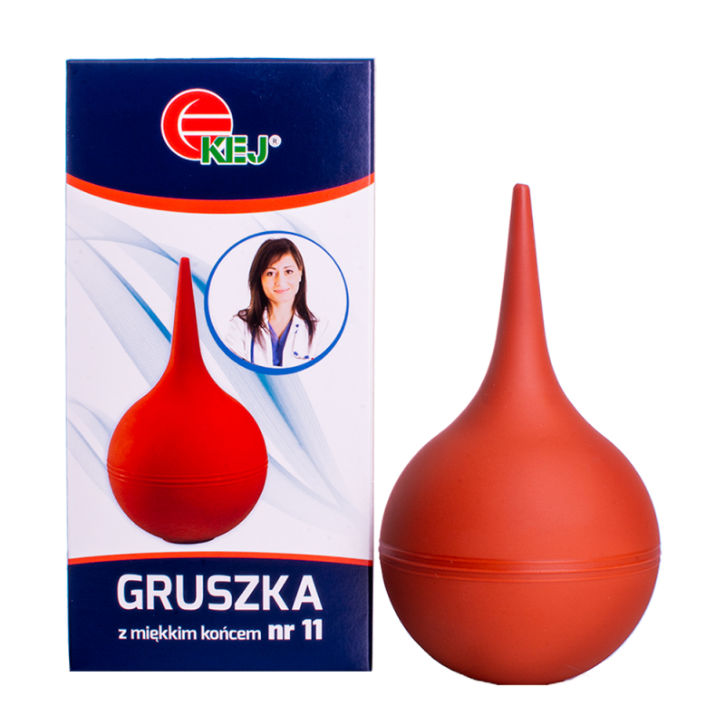 Gruszka do nosa i uszu z miękką końc&oacute;wką nr 11 dla dorosłych 225ml 1szt