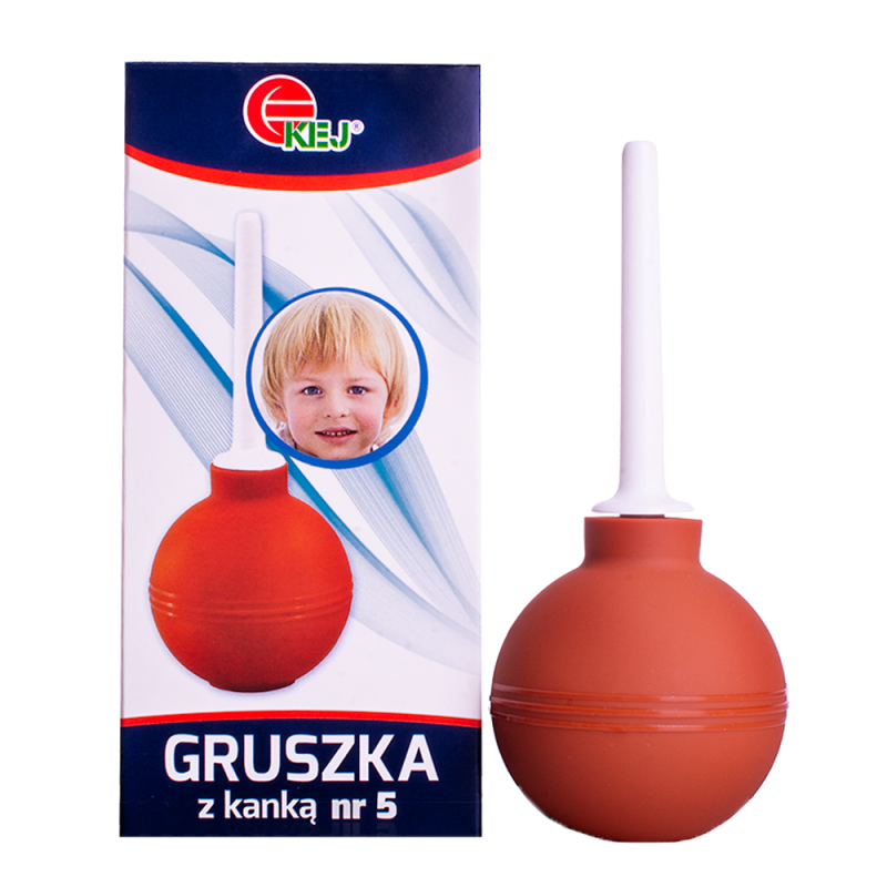 Gruszka do lewatywy z kanką nr 5 dla niemowląt i dzieci 55ml 1szt