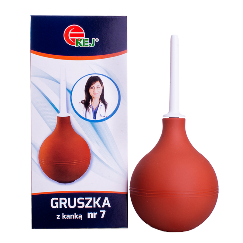 Gruszka do lewatywy z kanką nr 7 dla dzieci i dorosłych 156 ml 1szt