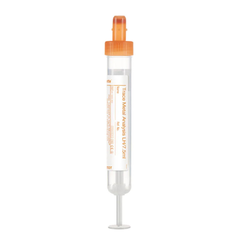 Probówka do pobierania krwi Sarstedt S-Monovette® Metal Analysis LH 7,5 ml – heparyna litowa pomarańczowa 92x15 mm 50szt