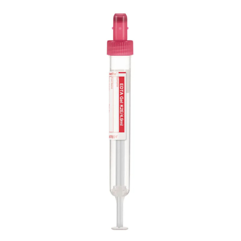 Probówka do pobierania krwi Sarstedt S-Monovette® EDTA Gel K2E 4,9 ml – żel separujący czerwona z etykietą 90x13 mm 50szt