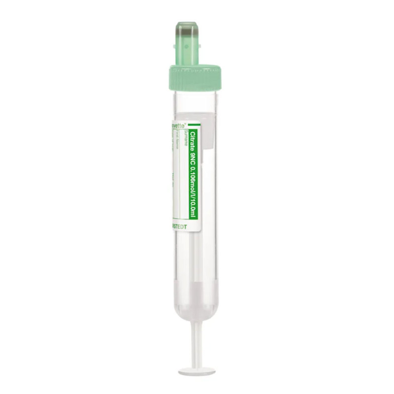 Probówka do pobierania krwi Sarstedt S-Monovette® Citrate 9NC 10 ml – cytrynian sodu 3,2% zielona z etykietą 92x16 mm 50szt