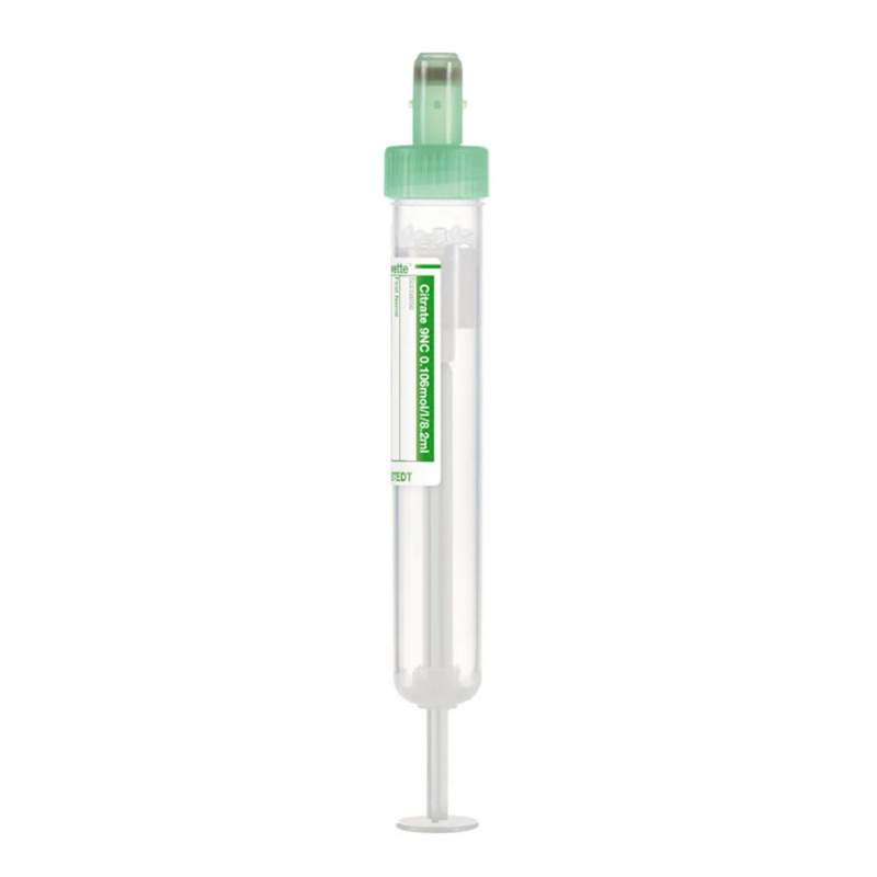 Prob&oacute;wka do pobierania krwi Sarstedt S-Monovette&reg; Citrate 9NC 8,2 ml &ndash; cytrynian sodu 3,2% zielona z etykietą 92x15 mm 50szt