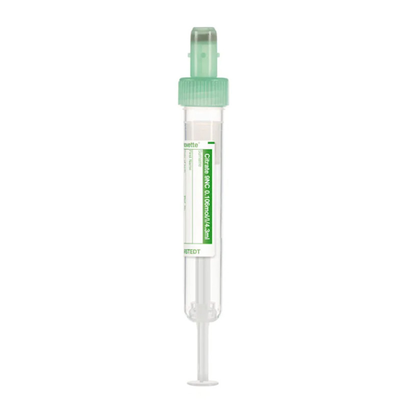 Prob&oacute;wka do pobierania krwi Sarstedt S-Monovette&reg; Citrate 9NC 4,3 ml &ndash; cytrynian sodu 3,2% zielona z etykietą 75x13 mm 50szt