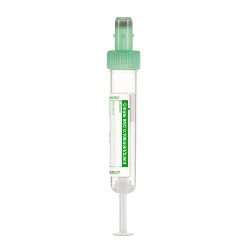 Prob&oacute;wka do pobierania krwi Sarstedt S-Monovette&reg; Citrate 9NC 2,9 ml &ndash; cytrynian sodu 3,2% zielona z etykietą 65x13 mm 50szt