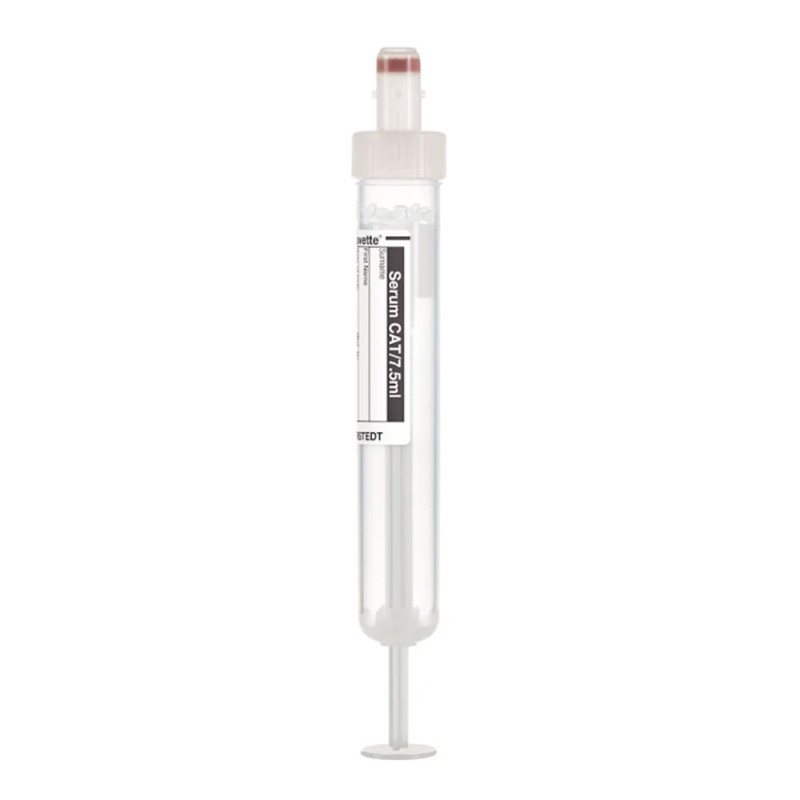 Prob&oacute;wka do pobierania krwi Sarstedt S-Monovette&reg; Serum CAT 7,5 ml &ndash; aktywator krzepnięcia biała z etykietą 92x15 mm 50szt