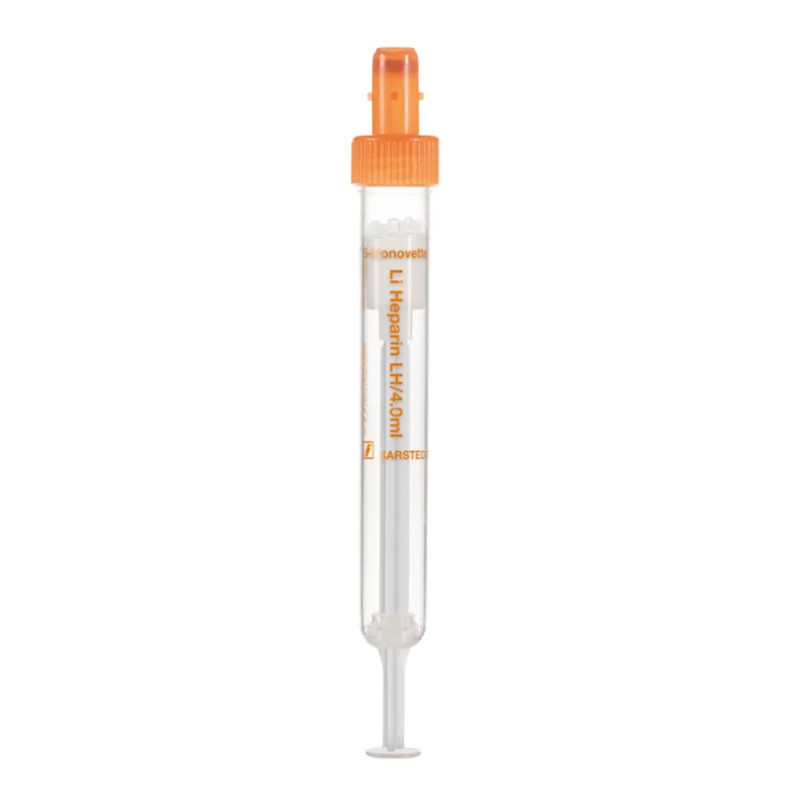 Prob&oacute;wka do pobierania krwi Sarstedt S-Monovette&reg; Lithium Heparin LH 4 ml &ndash; pomarańczowa 90x13 mm 50szt
