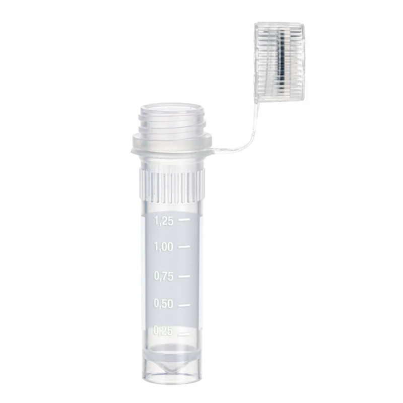 Mikroprob&oacute;wka Biosphere plus z rowkowaniem 2ml samostojąca z zakrętką na zawiasie i uszczelką sterylna 250szt