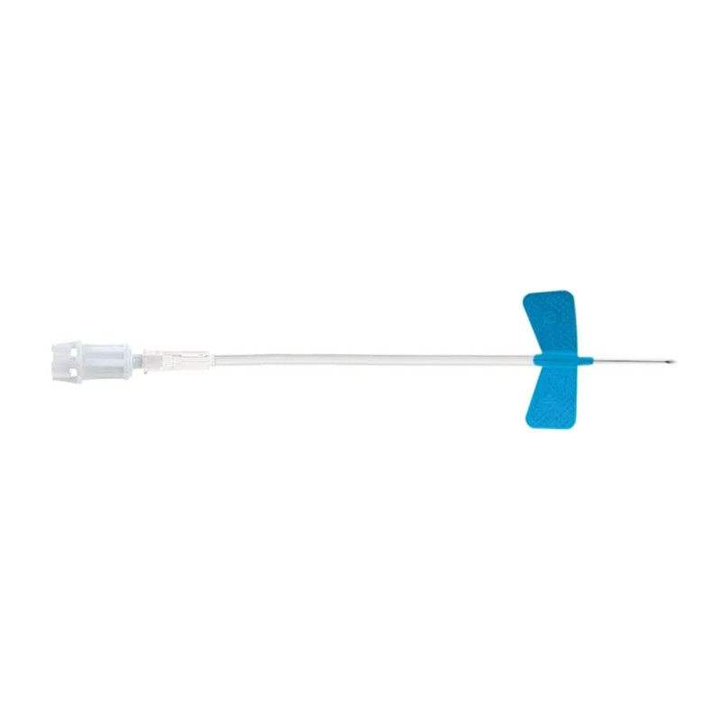 Igła motylek Sarstedt Multifly® 23G 0,6x19 mm z adapterem i drenem 80 mm sterylna niebieska 120 szt