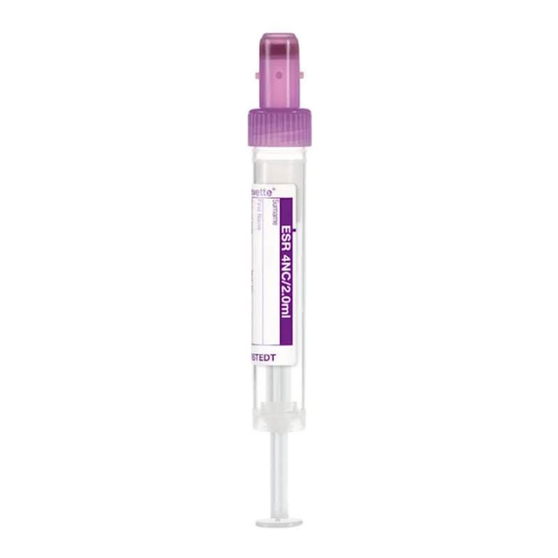 Probówka do OB Sarstedt S-Monovette® ESR 2 ml cytrynian 4NC fioletowa sterylna z etykietą 50szt