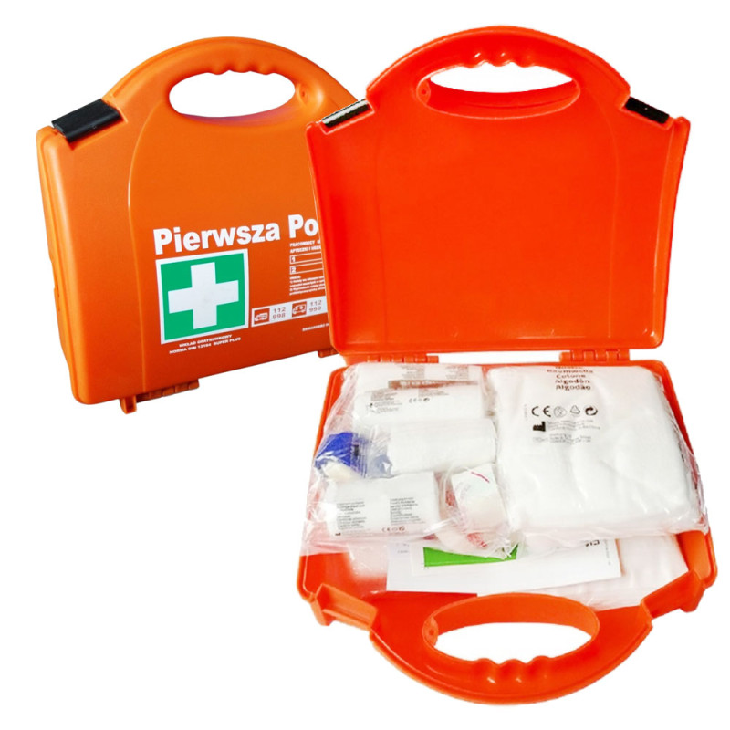 Apteczka pierwszej pomocy P-10 DIN 13164 PLUS w walizce z wyposażeniem BHP 1szt