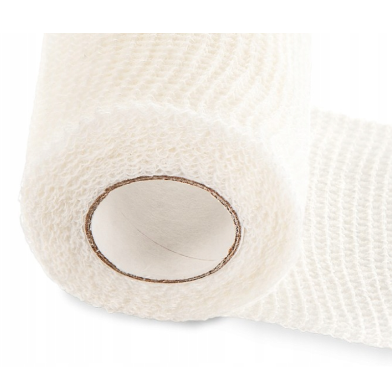 Bandaż kohezyjny samoprzylepny 7,5cm x 4,5m biały elastyczna opaska bez lateksu Coban 1 szt