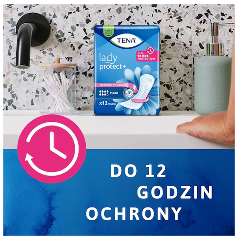 Podpaski Tena Lady Maxi Protect+ dla kobiet 12 szt